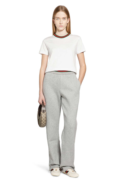 Cotton jersey leisure trousers with Web