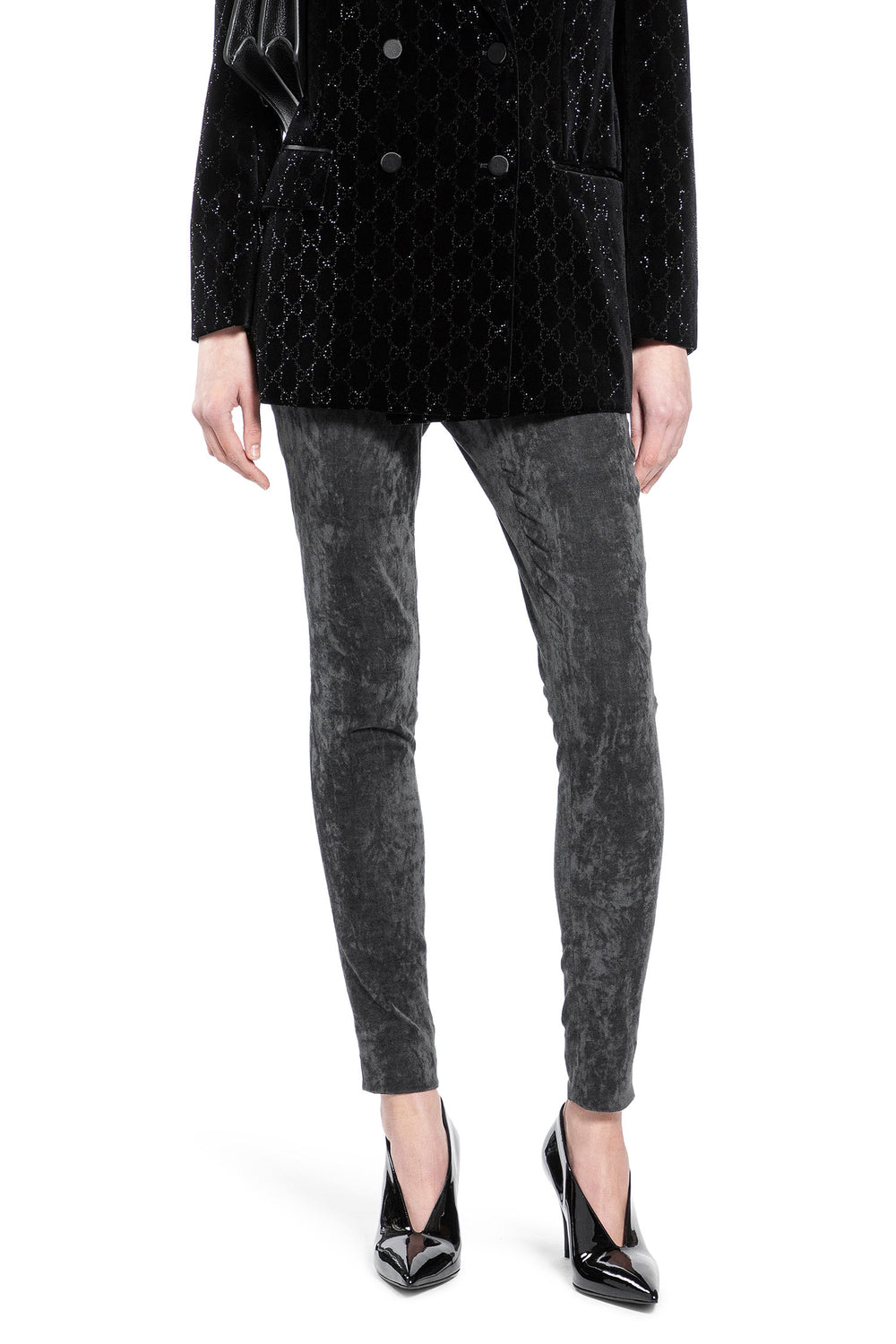 GUCCI Stretch Velvet Leggings woman