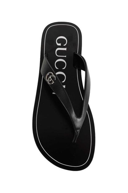 Double G Thong Leather Sandals