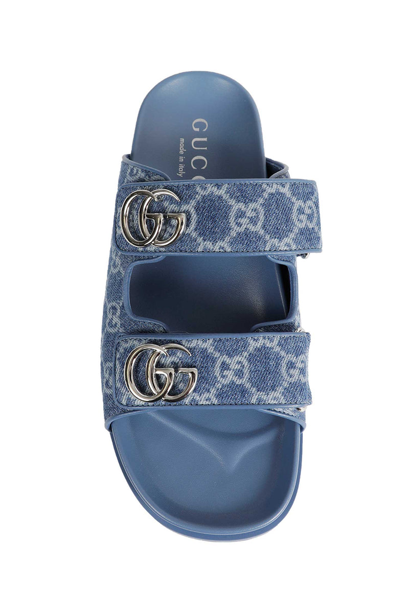 GG Denim Slides
