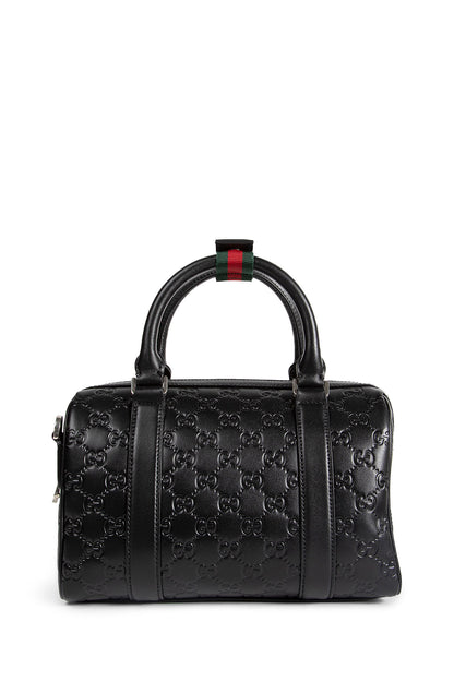 GG Emblem Small Leather Duffle Bag