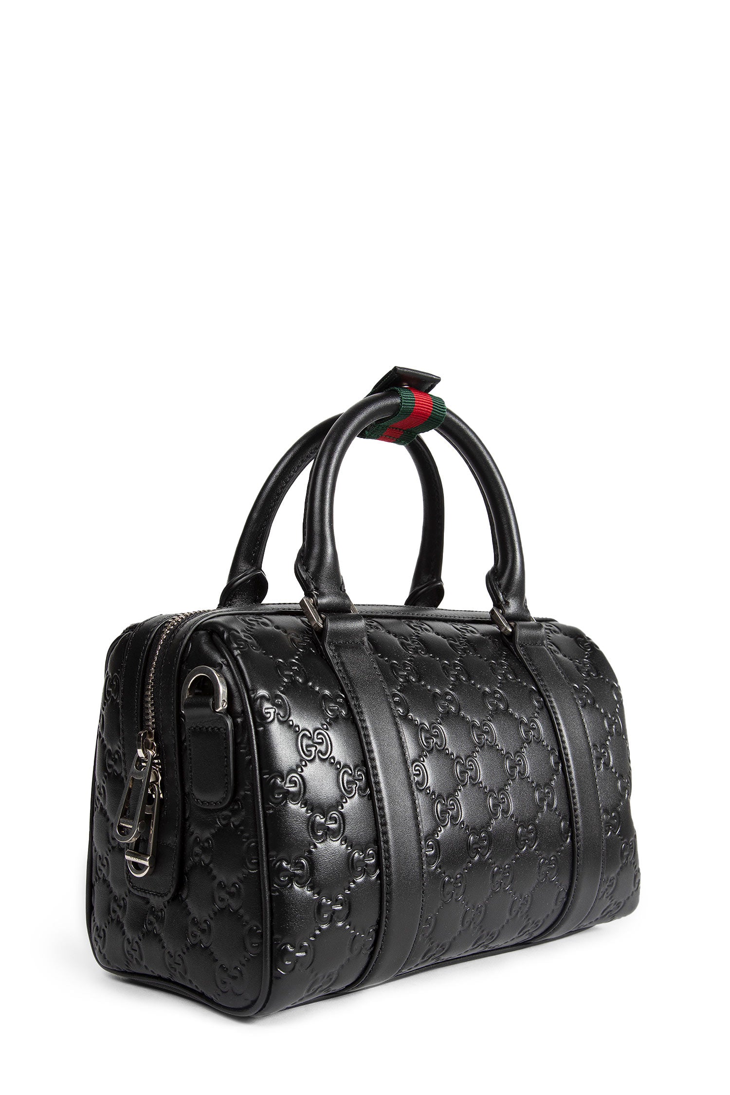 GG Emblem Small Leather Duffle Bag