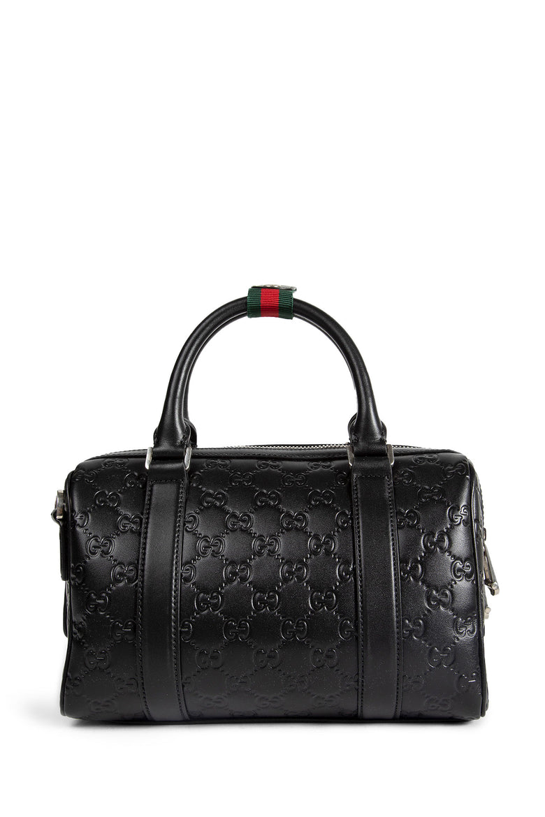 GG Emblem Small Leather Duffle Bag