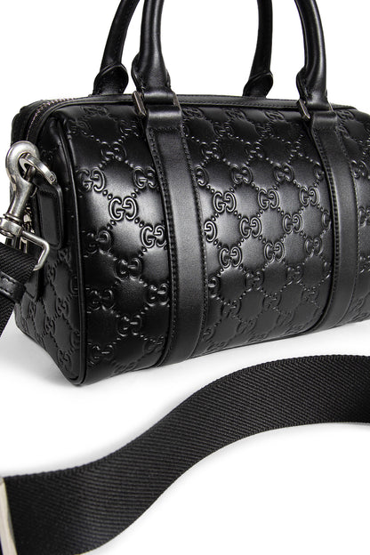 GG Emblem Small Leather Duffle Bag