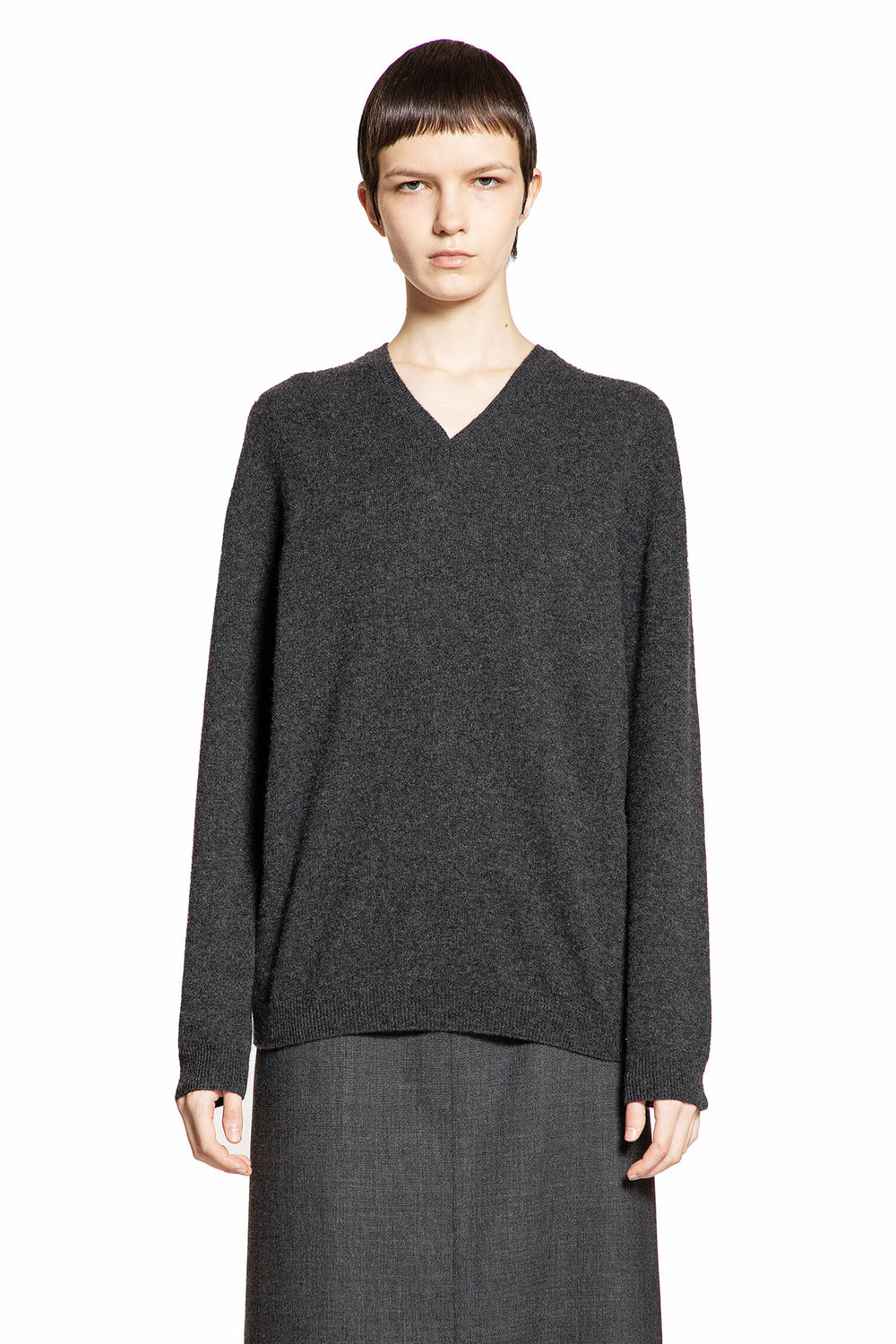 THE ROW WOMAN GREY KNITWEAR