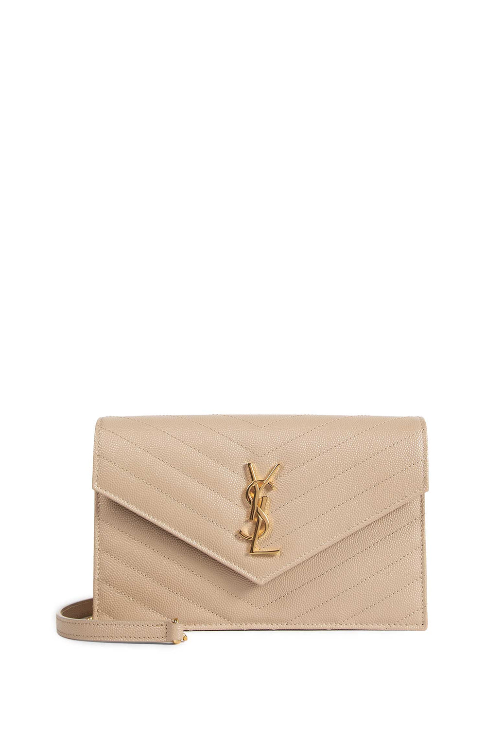 SAINT LAURENT Cassandre Envelope Chain Wallet woman