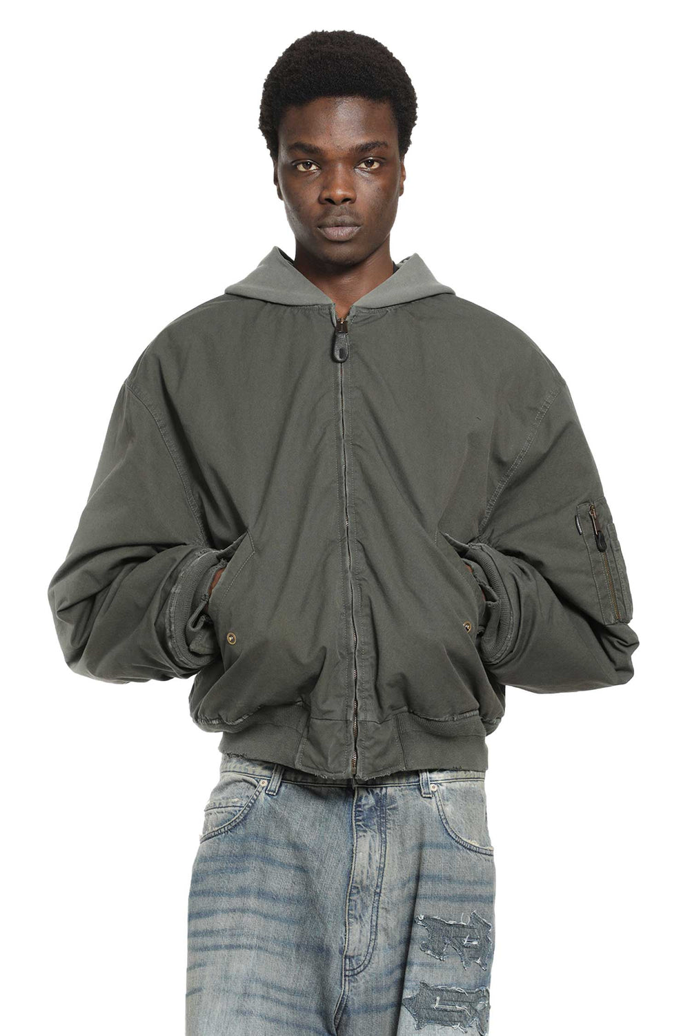 BALENCIAGA Hooded Standard Bomber Jacket man