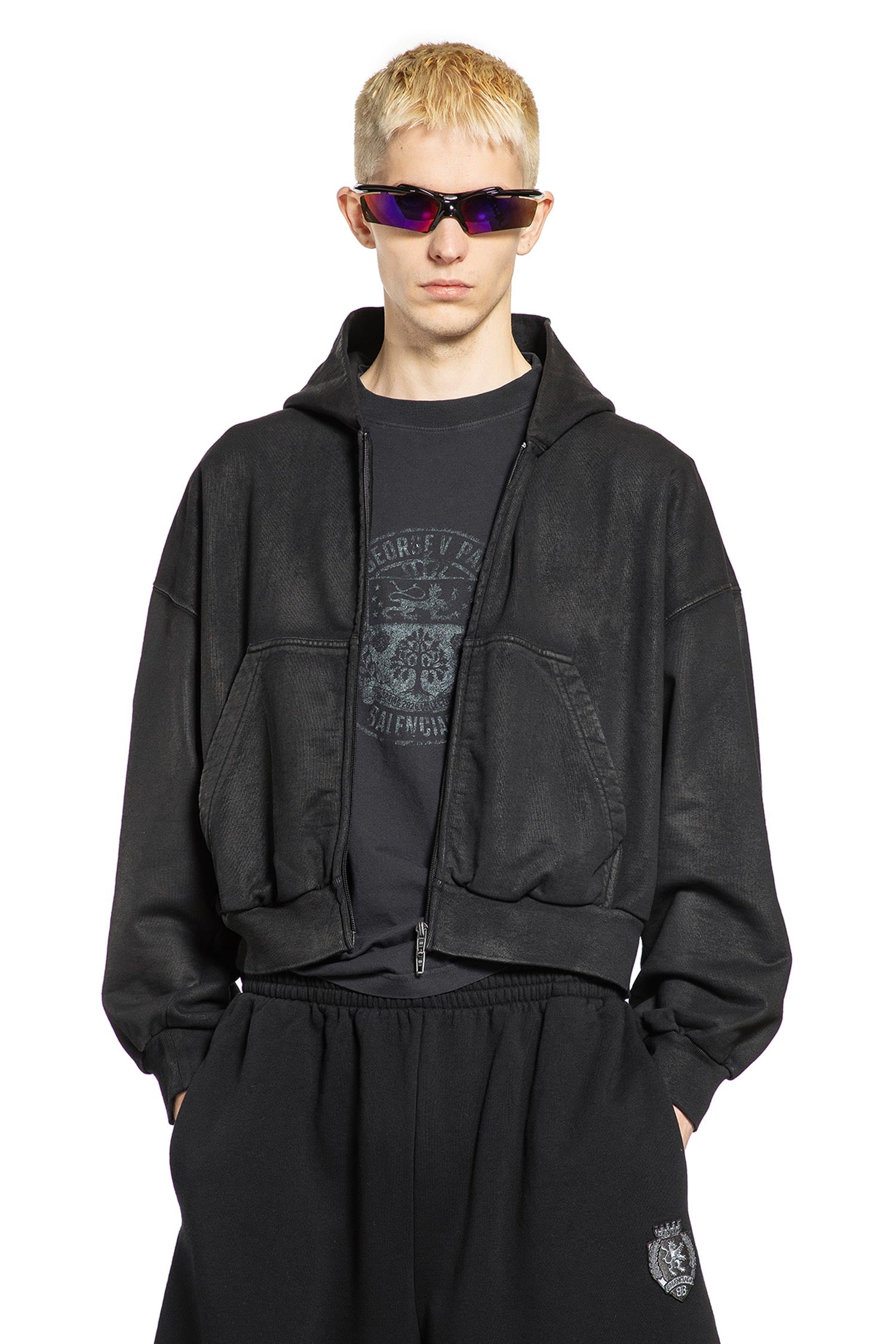 Cropped Zip-Up Hoodie