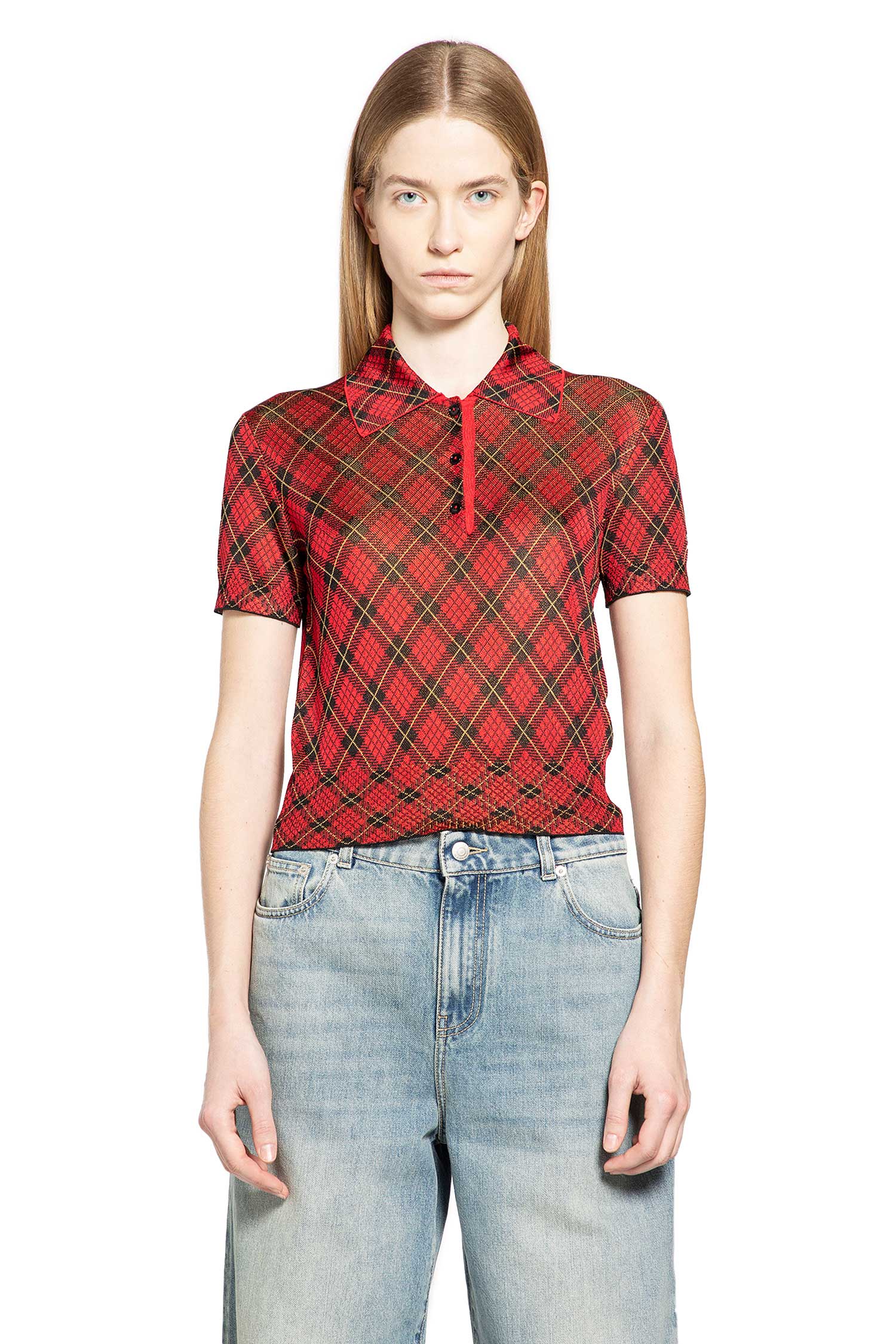 Microcheck Polo Jersey