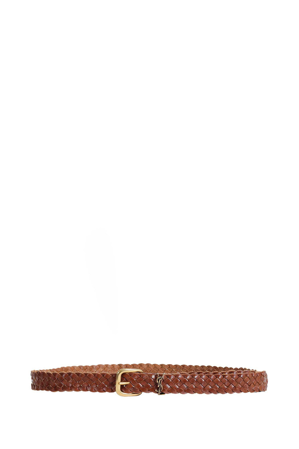 SAINT LAURENT Cassandre Rectangular Buckle Belt man