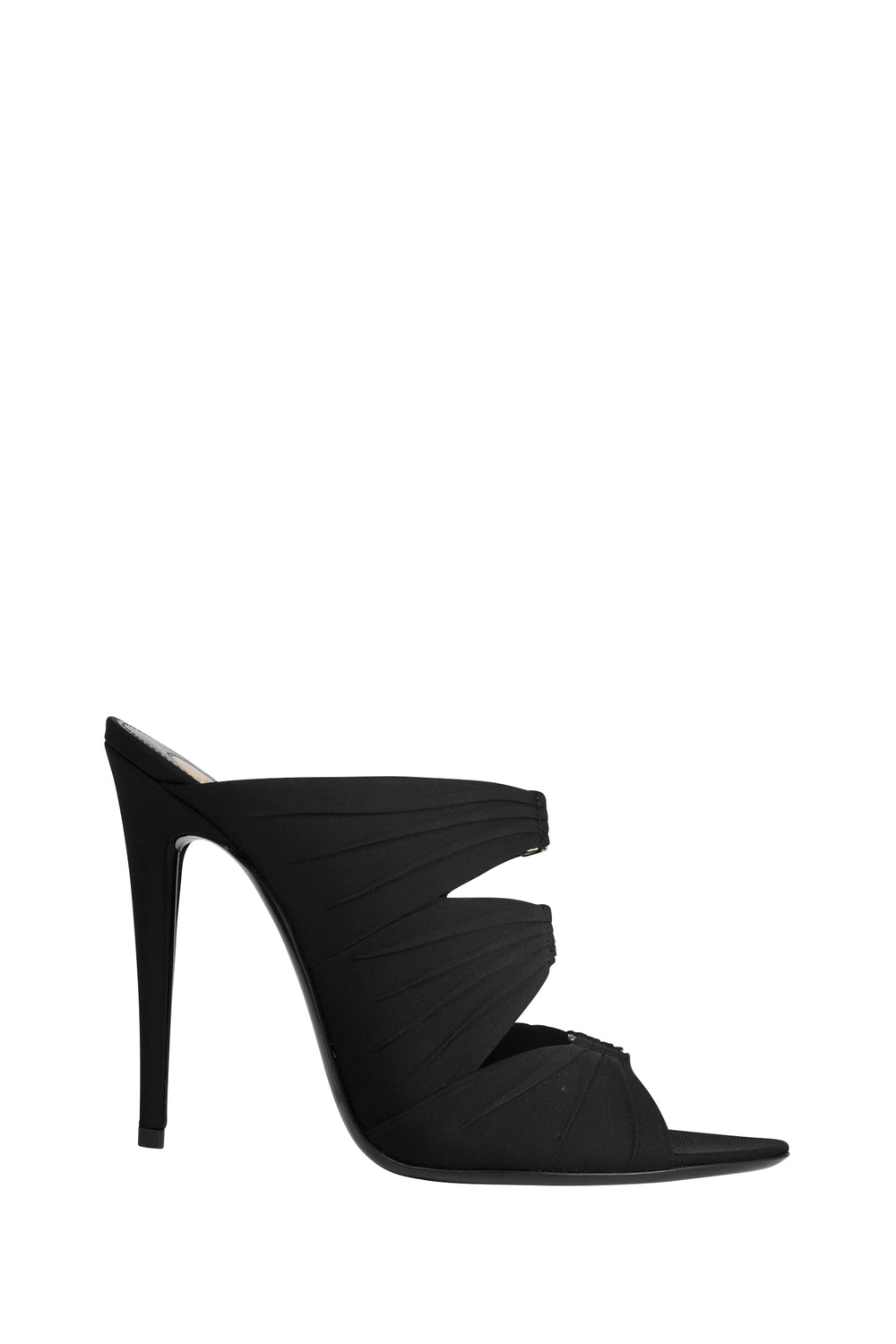 SAINT LAURENT Emilie Crepe Satin Mules woman