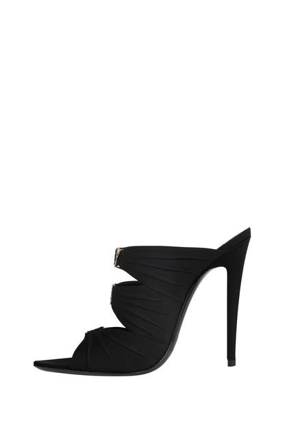 Emilie Crepe Satin Mules