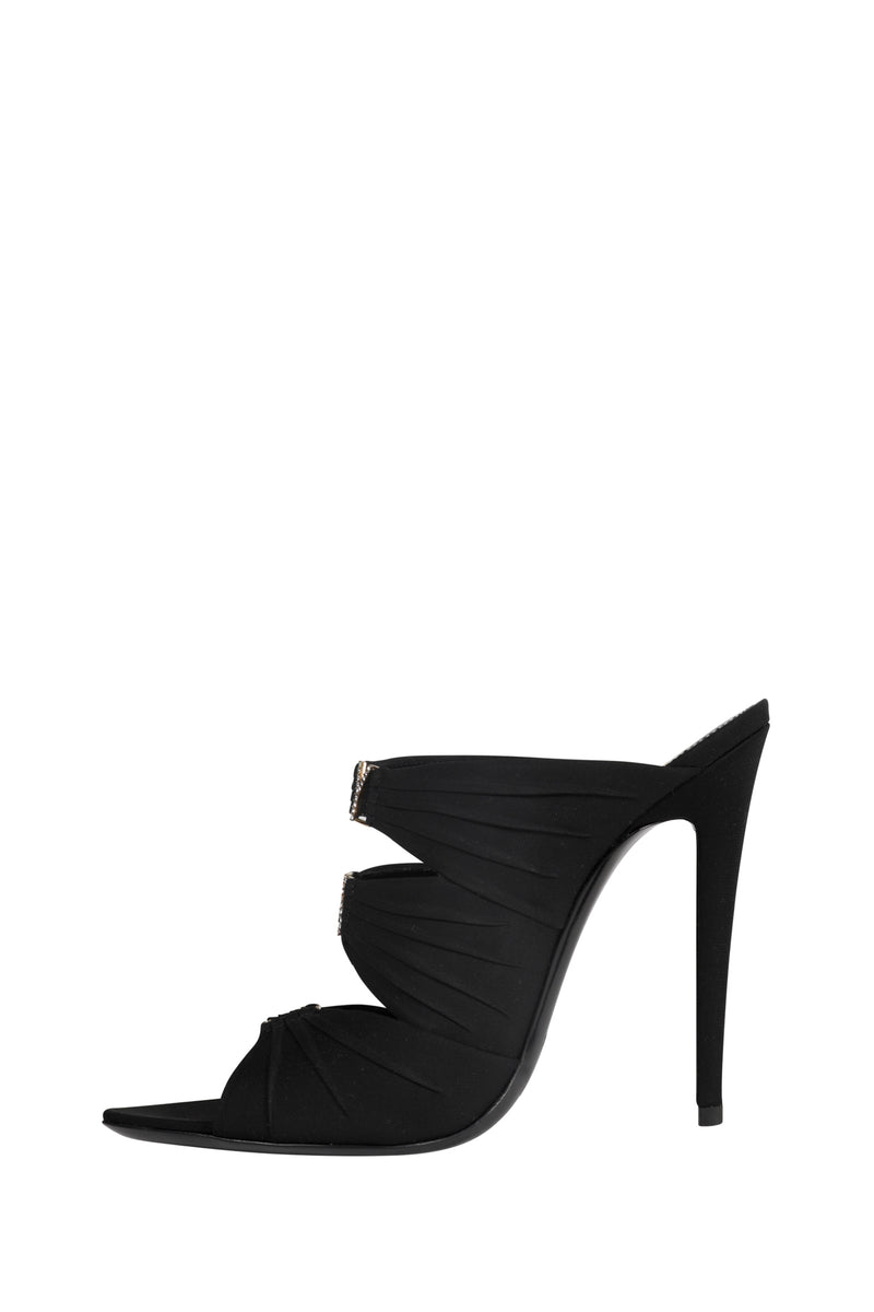 Emilie Crepe Satin Mules
