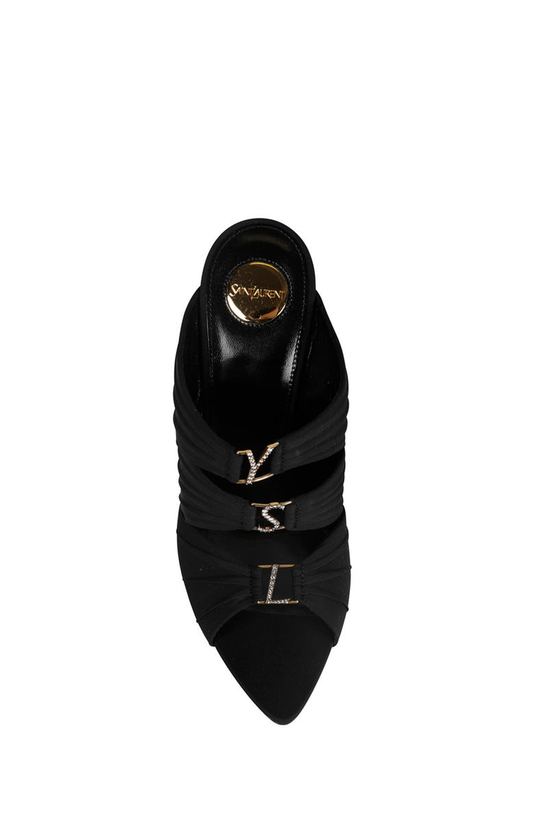 Emilie Crepe Satin Mules