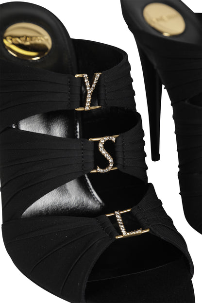 Emilie Crepe Satin Mules