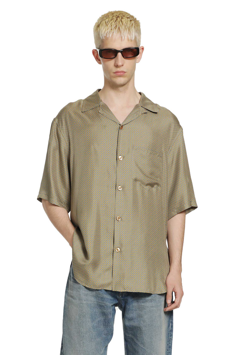 SAINT LAURENT Shirt in Geometrc Silk man
