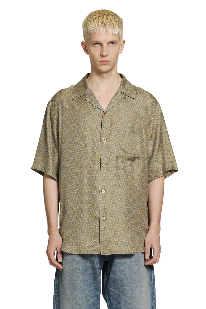 
              SAINT LAURENT Shirt in Geometrc Silk man
            