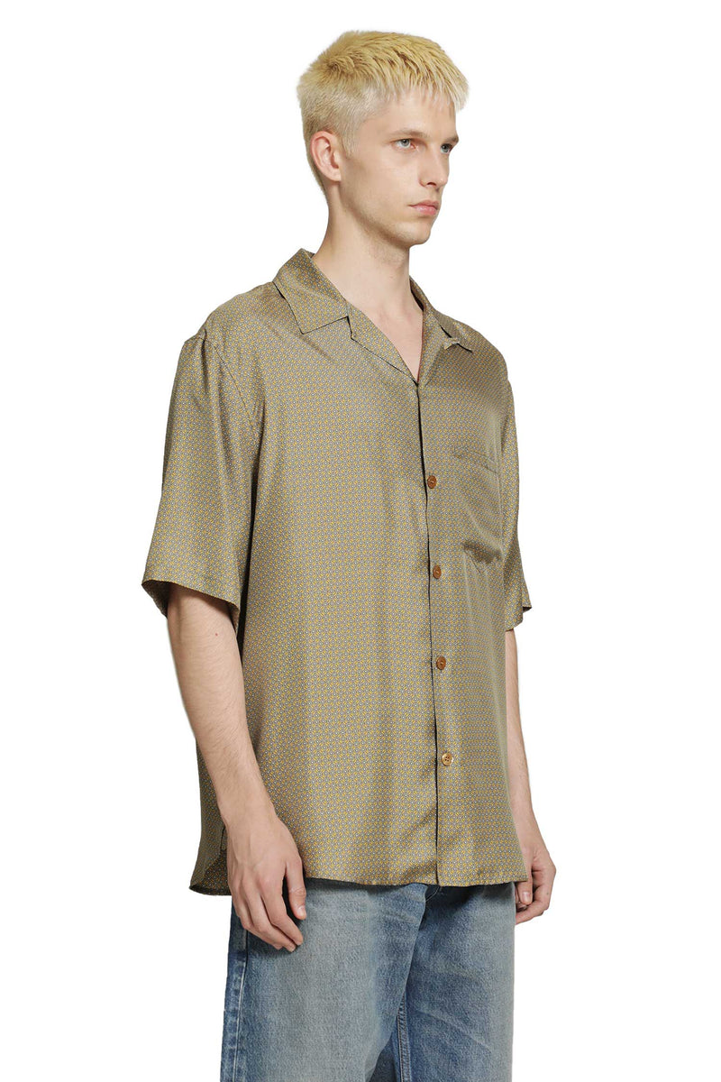 SAINT LAURENT Shirt in Geometrc Silk man