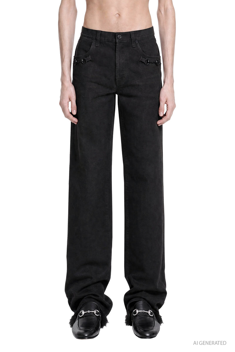 GUCCI Horsebit Flared Jeans man