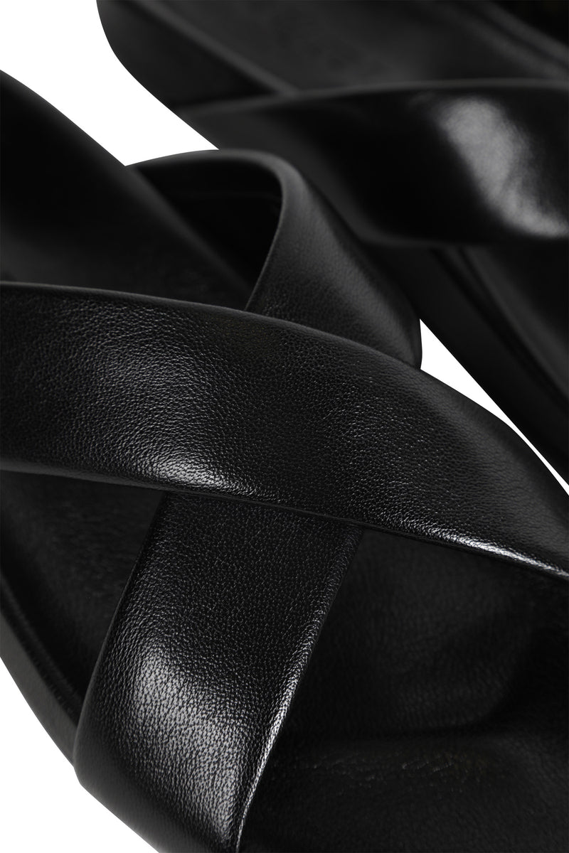 Smooth Leather Nichols Slides