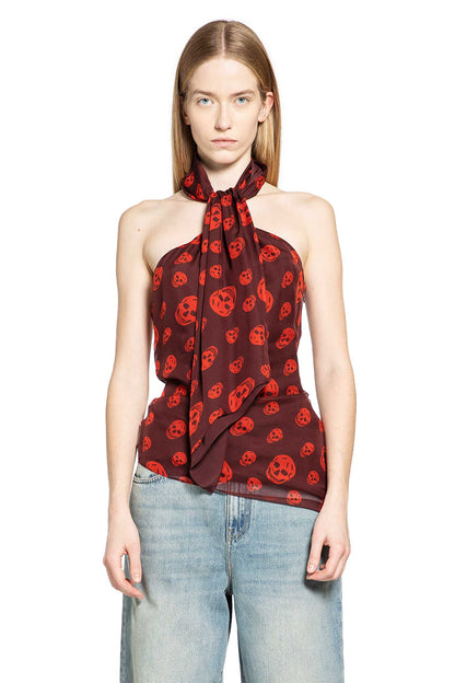 Skull Print Halterneck Top