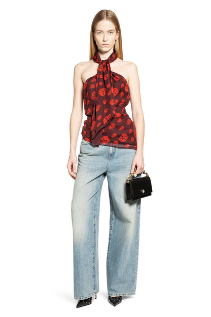 Skull Print Halterneck Top