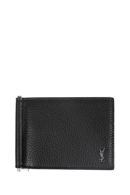 Grained Leather Bill Clip Wallet