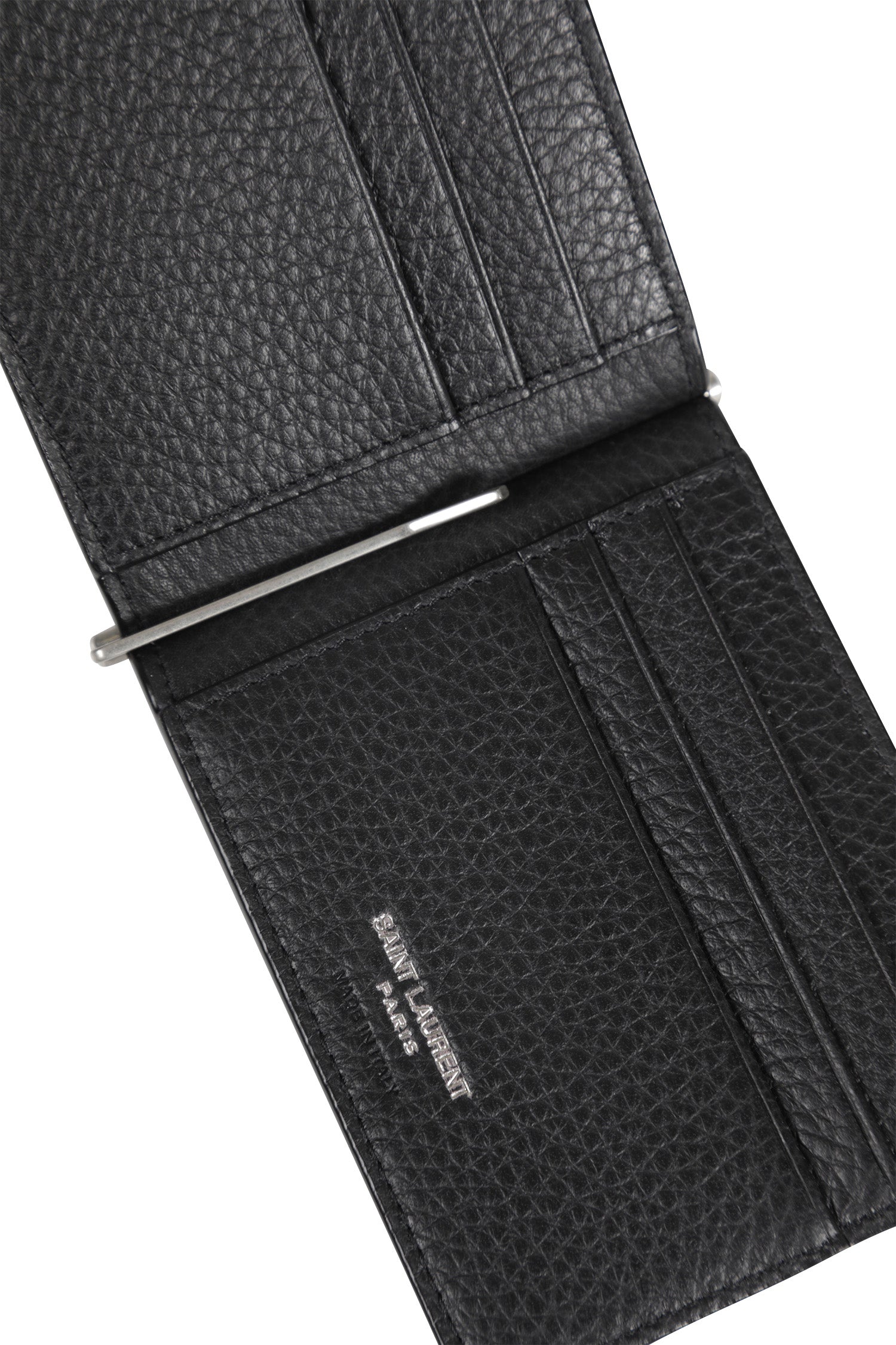 Grained Leather Bill Clip Wallet