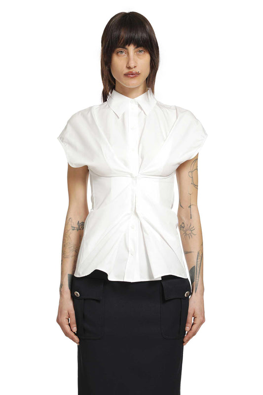 Gathered Short Sleeve Shirt