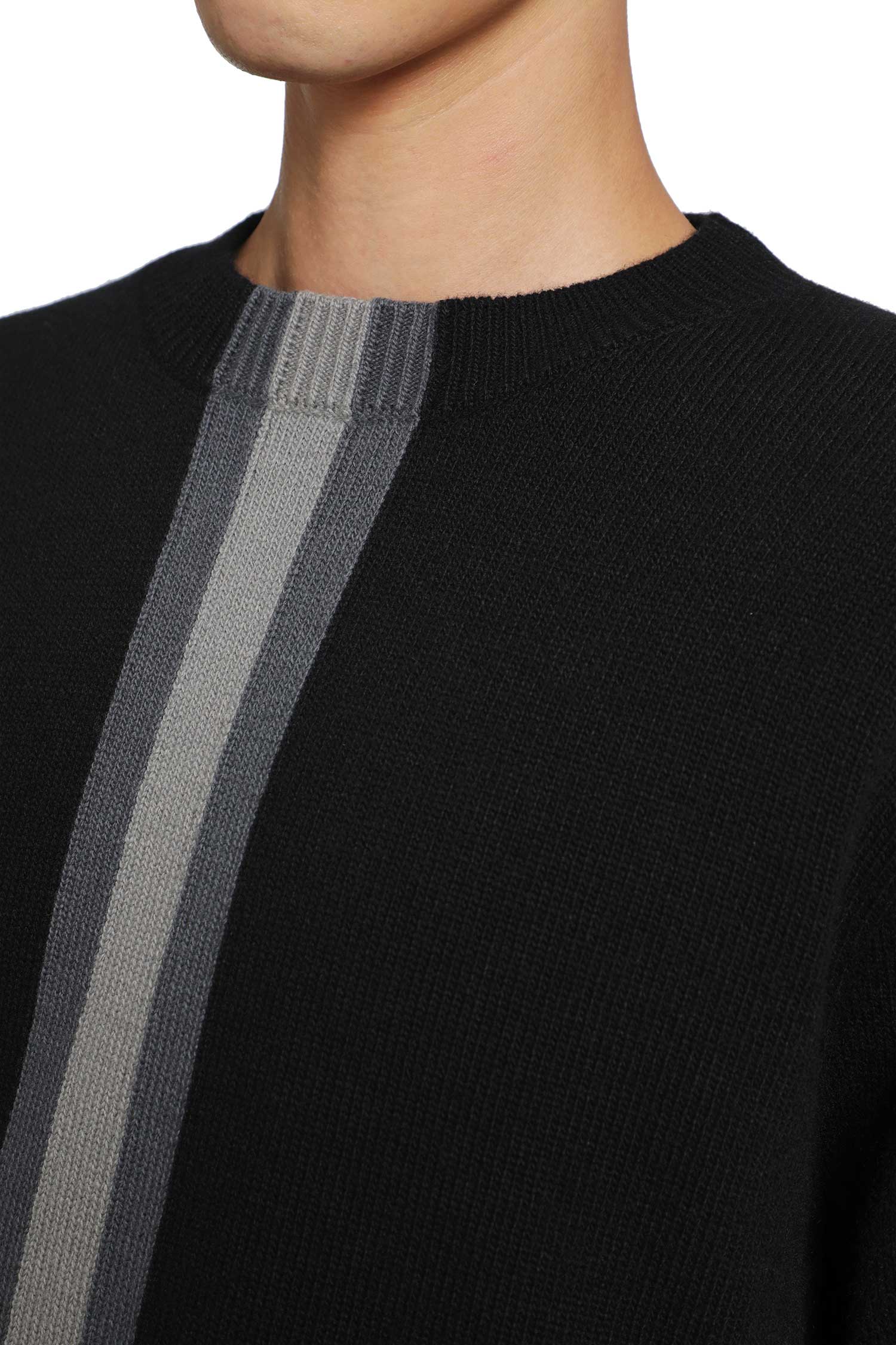 Knit Wool Sweater With Muted Web