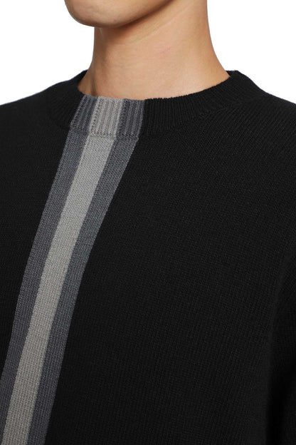 Knit Wool Sweater With Muted Web