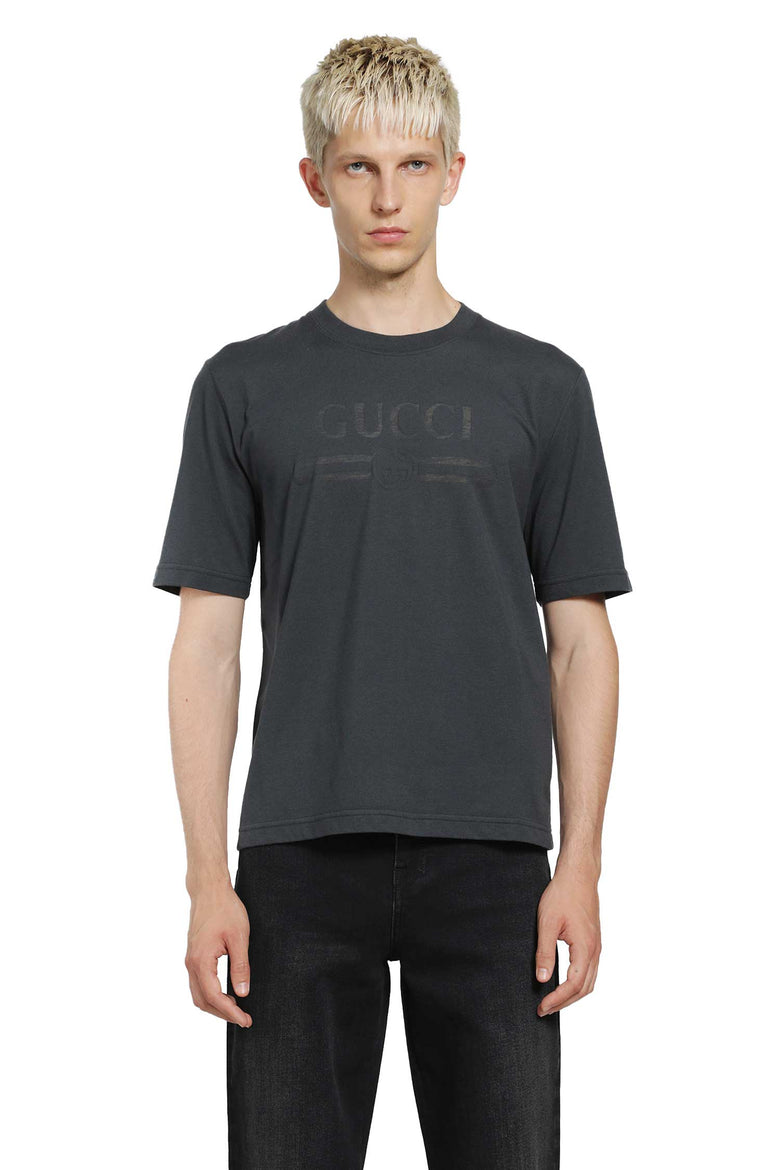 
              GUCCI Cotton jersey T-shirt with devoré detail man
            