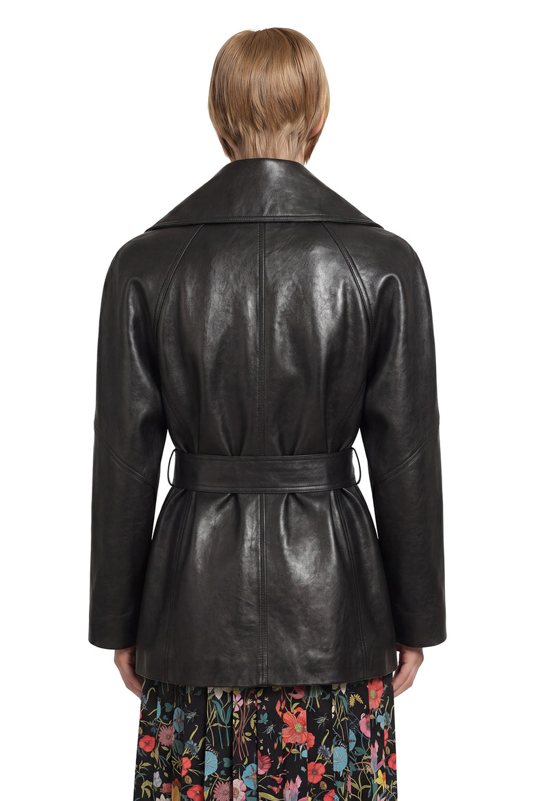
              GUCCI Belted Leather Nappa Trench Coat woman
            