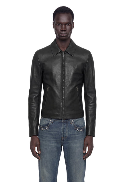 Washed Stretch Nappa Leather Jacket