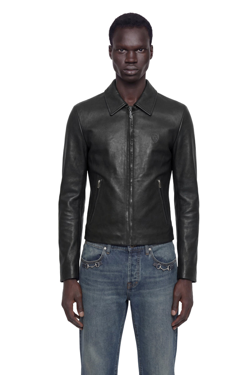 GUCCI Washed Stretch Nappa Leather Jacket man
