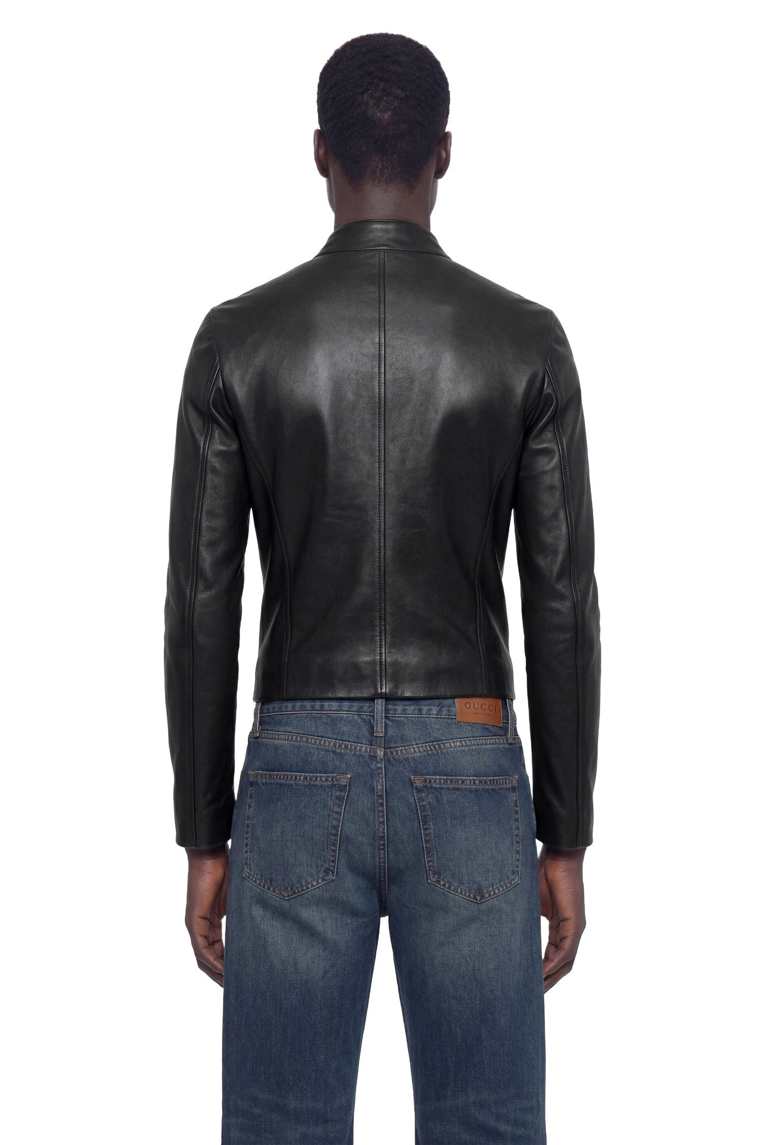 GUCCI Washed Stretch Nappa Leather Jacket man