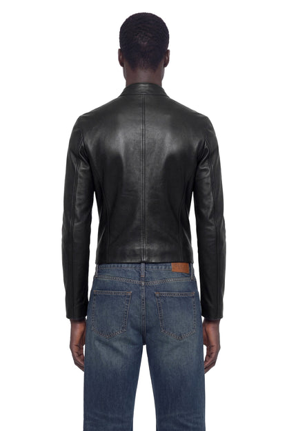Washed Stretch Nappa Leather Jacket