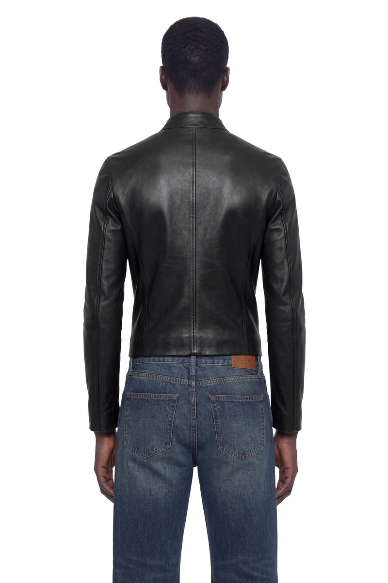 GUCCI Washed Stretch Nappa Leather Jacket man