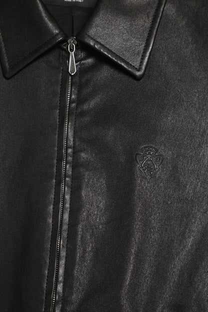 Washed Stretch Nappa Leather Jacket