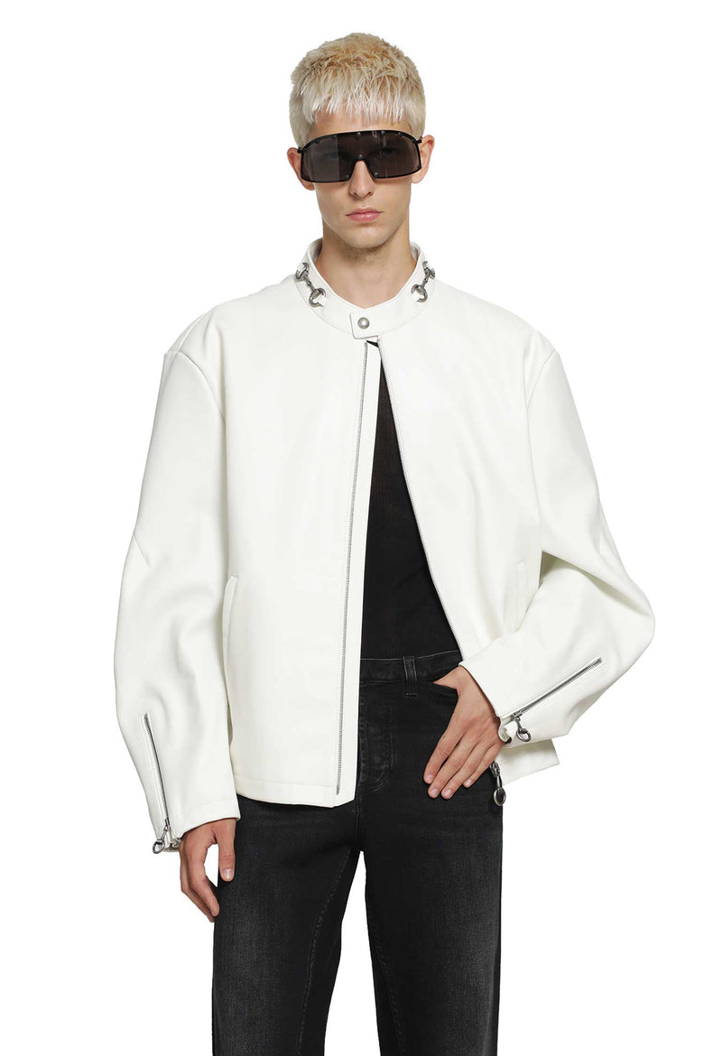 GUCCI Leather Horsebit Biker Jacket man