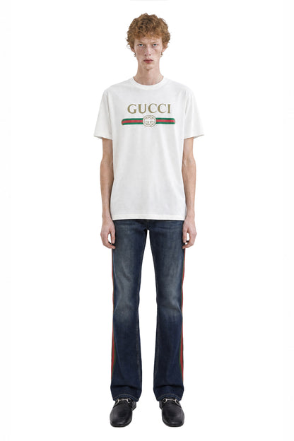Cotton Jersey And Silk T-Shirt