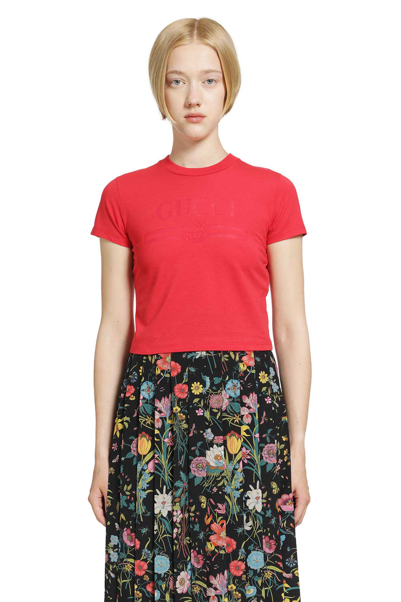 GUCCI Interlocking G Cropped T-Shirt woman