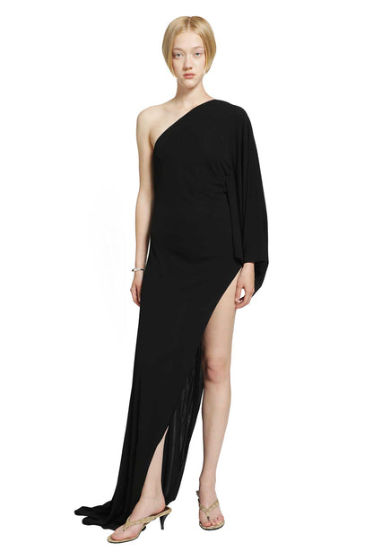 Asymmetric Viscose Jersey Long dress