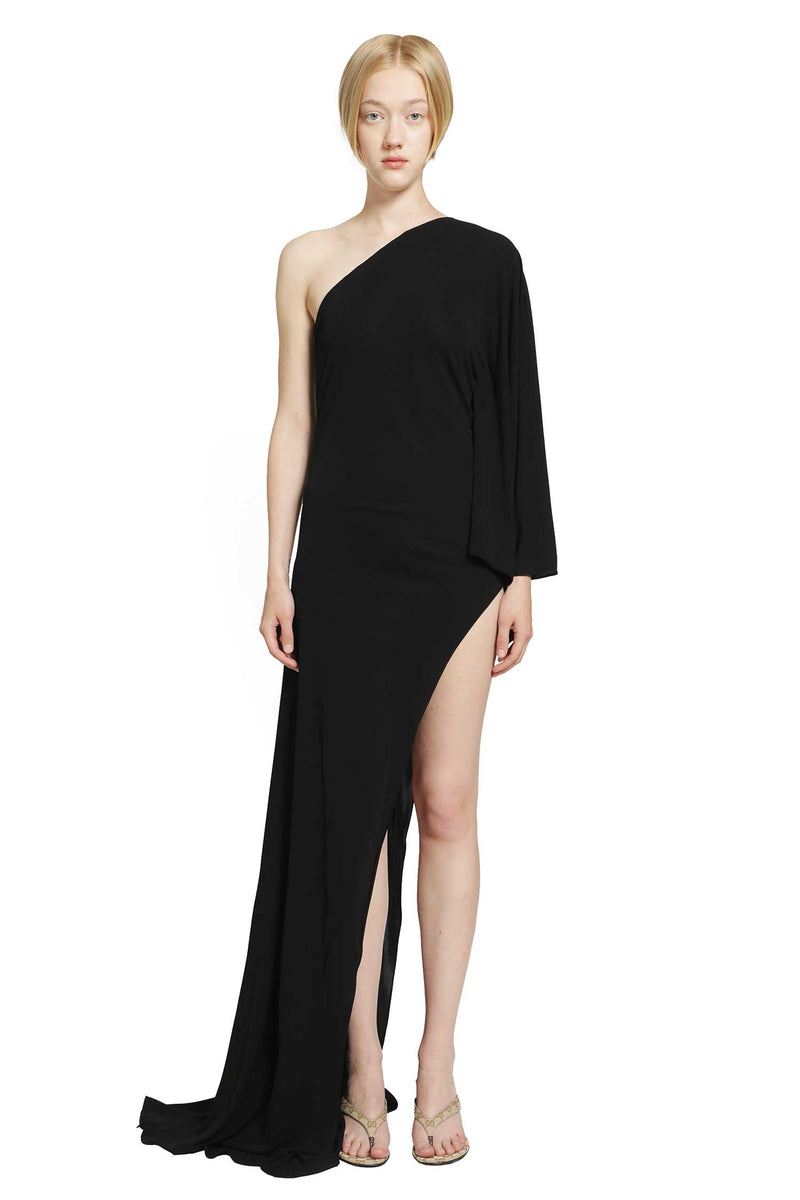 GUCCI Asymmetric Viscose Jersey Long dress woman