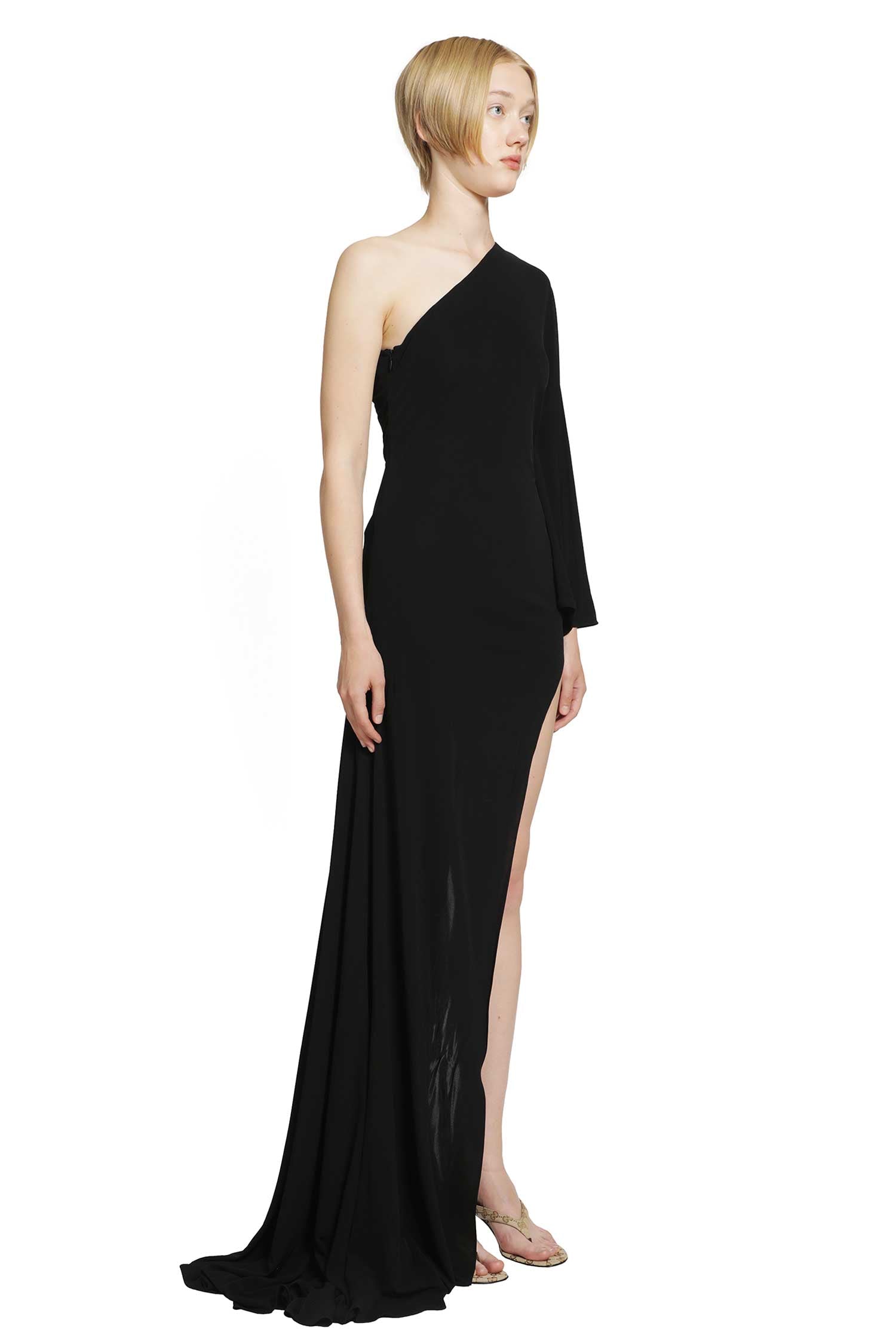 GUCCI Asymmetric Viscose Jersey Long dress woman