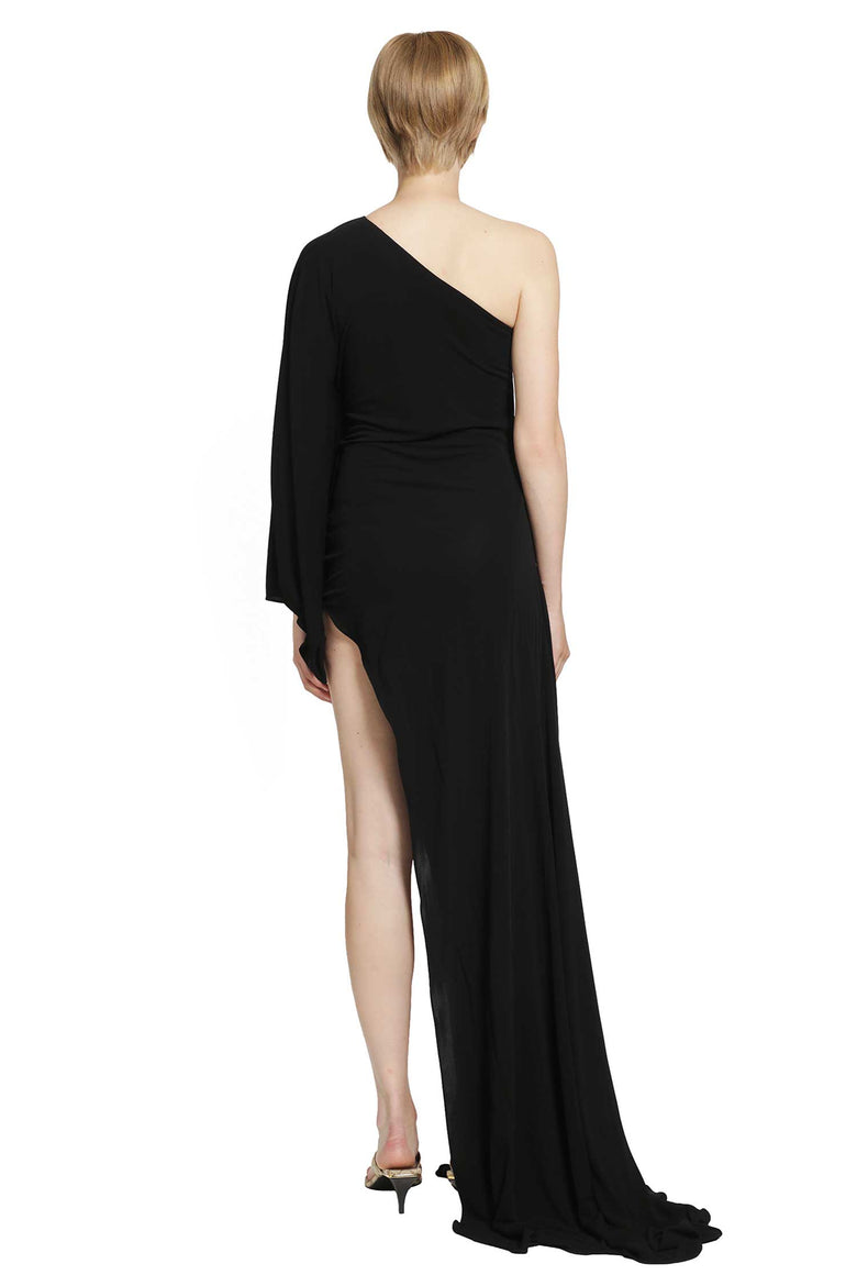 GUCCI Asymmetric Viscose Jersey Long dress woman