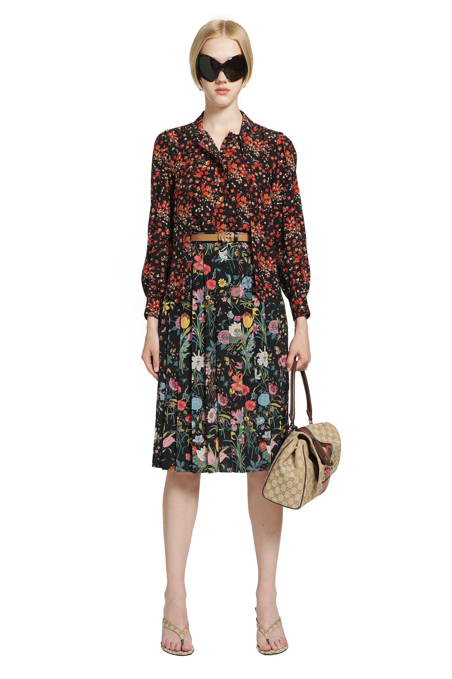 GUCCI Printed Silk Shirt woman