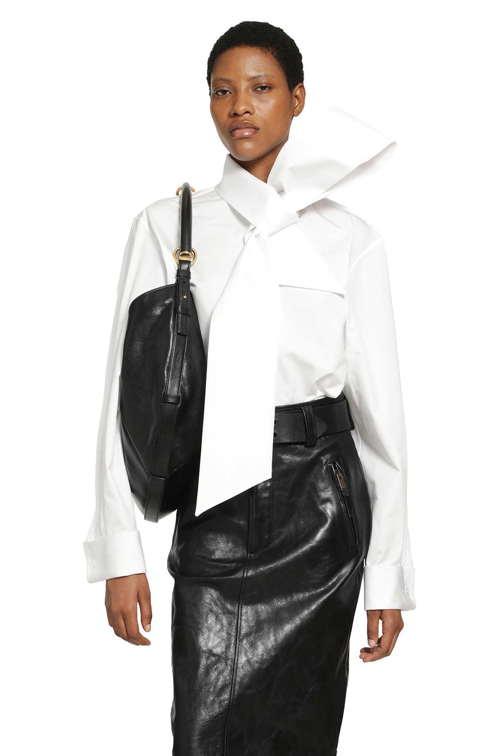 SAINT LAURENT Lavallière Shirt in Cotton Poplin woman