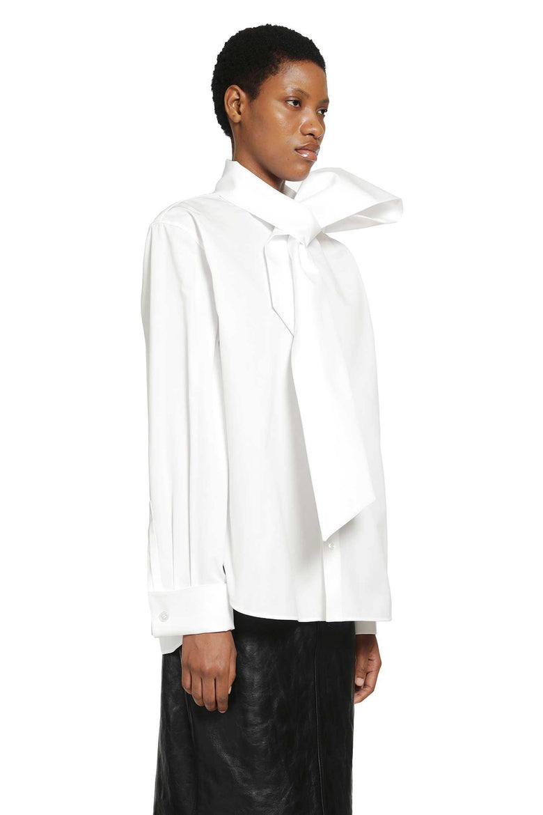 
              SAINT LAURENT Lavallière Shirt in Cotton Poplin woman
            