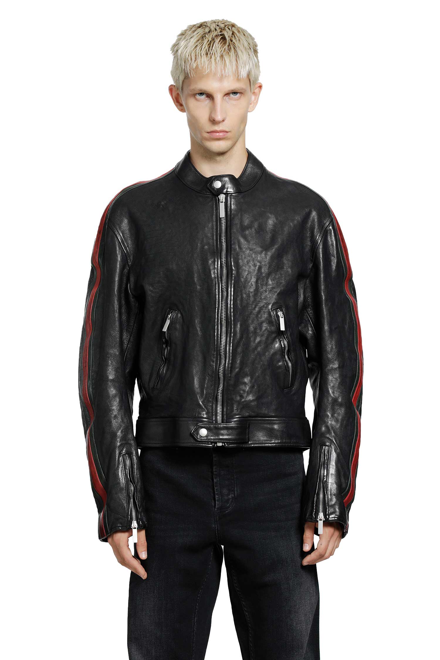 GUCCI Buffalo Leather Biker Jacket man